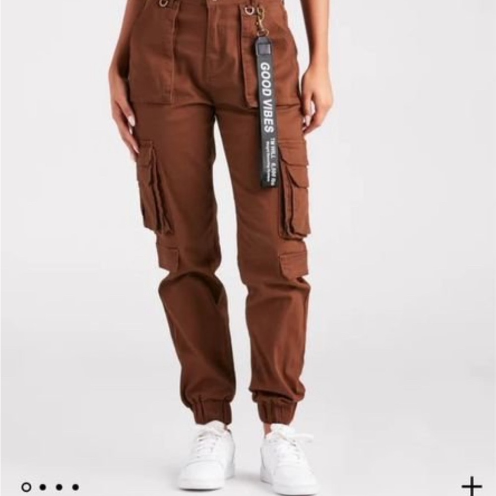Brown Cargo jogger Pants